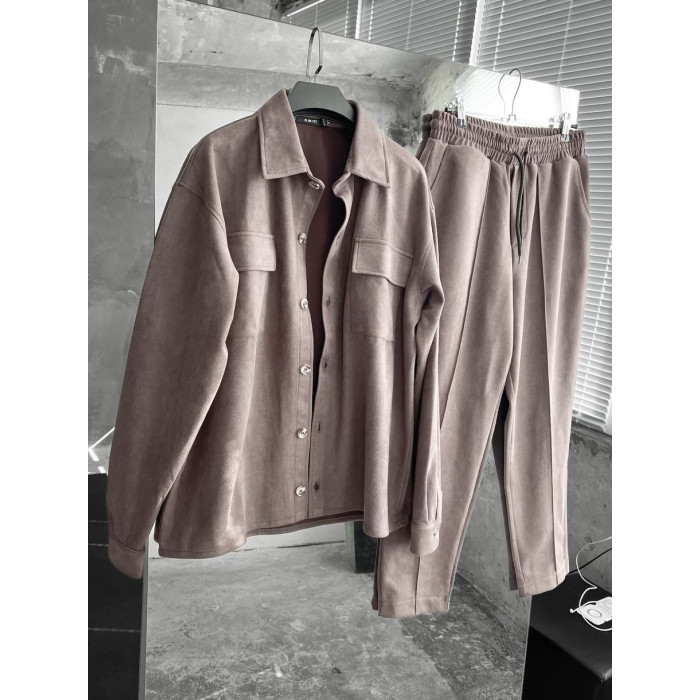 Oversize костюм з накладними кишенями