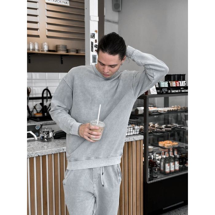 Oversize костюм з вивареної тканини