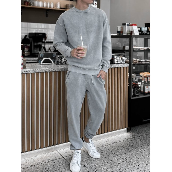 Oversize костюм з вивареної тканини