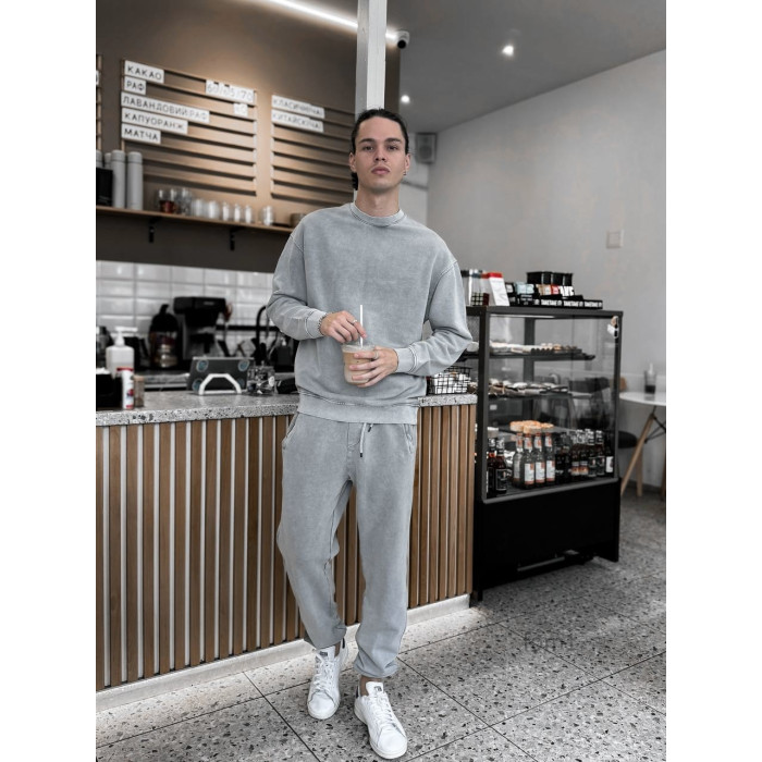 Oversize костюм з вивареної тканини