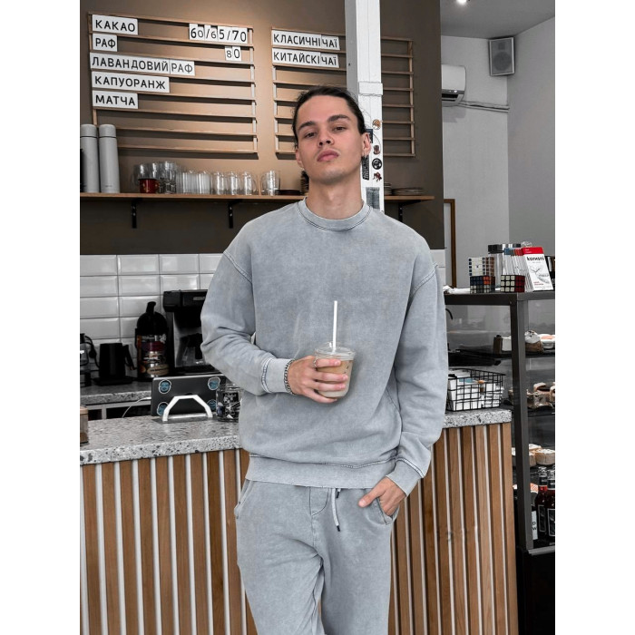 Oversize костюм з вивареної тканини