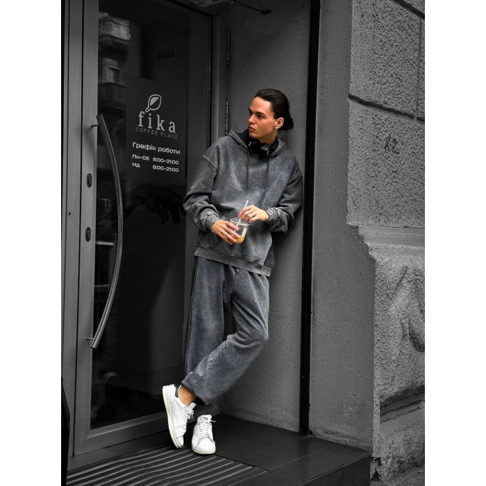 Oversize костюм з вивареної тканини