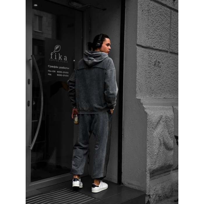 Oversize костюм з вивареної тканини