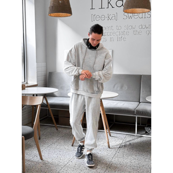 Oversize костюм з вивареної тканини