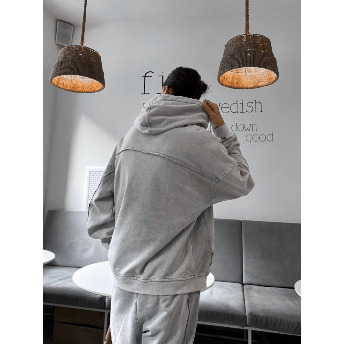 Oversize костюм з вивареної тканини