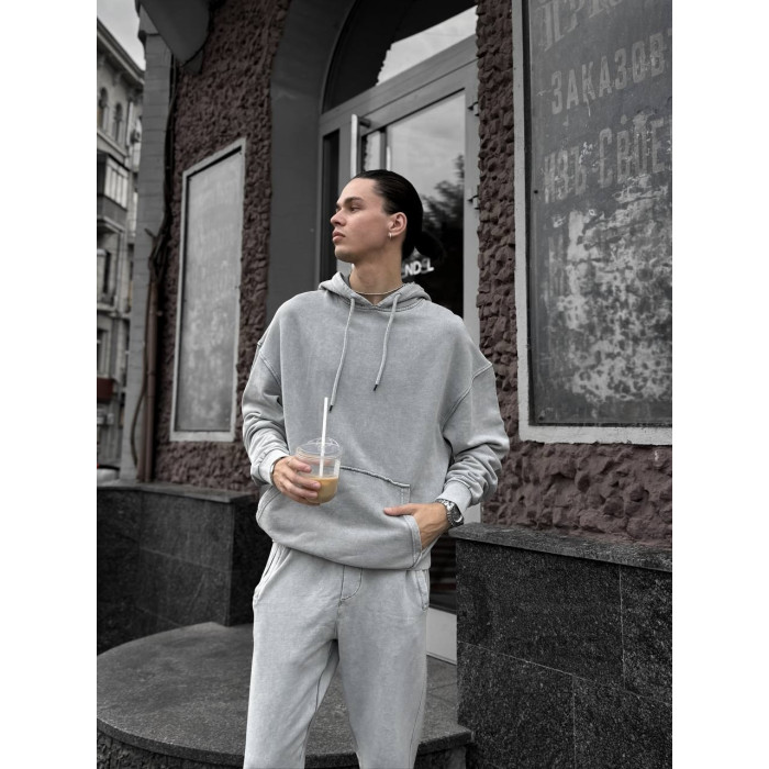 Oversize костюм з вивареної тканини