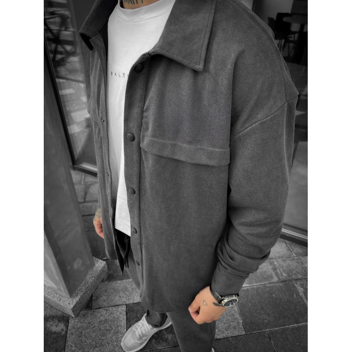 Замшевий oversize костюм