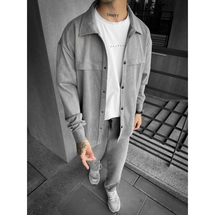 Замшевий oversize костюм