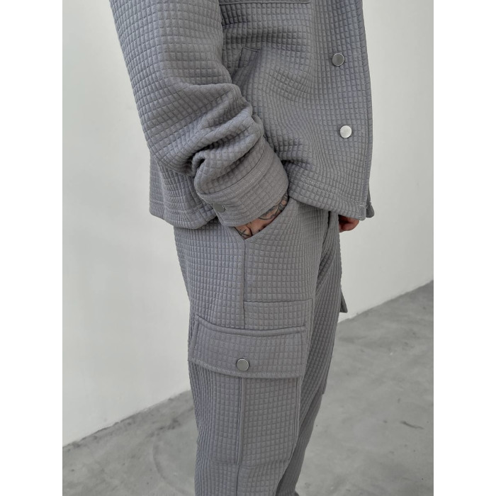 Oversize костюм з текстурної тканини