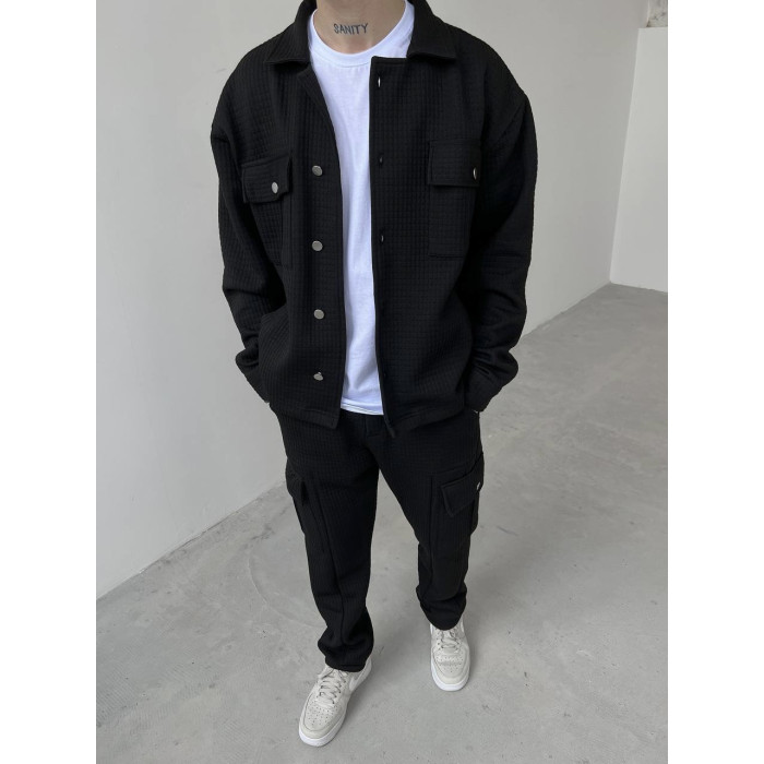 Oversize костюм з текстурної тканини