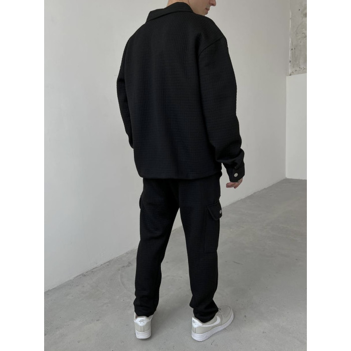 Oversize костюм з текстурної тканини
