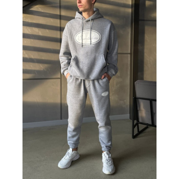 Oversize костюм на флісі з принтом