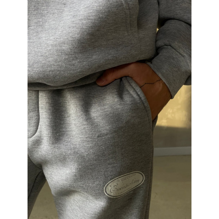 Oversize костюм на флісі з принтом