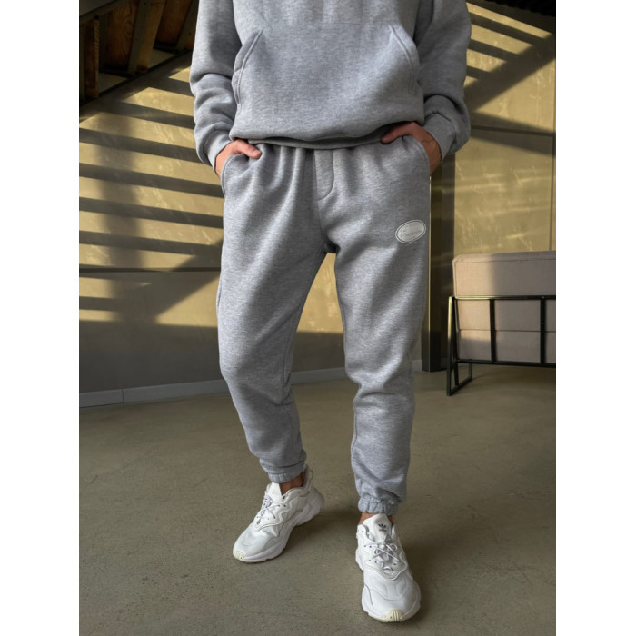 Oversize костюм на флісі з принтом
