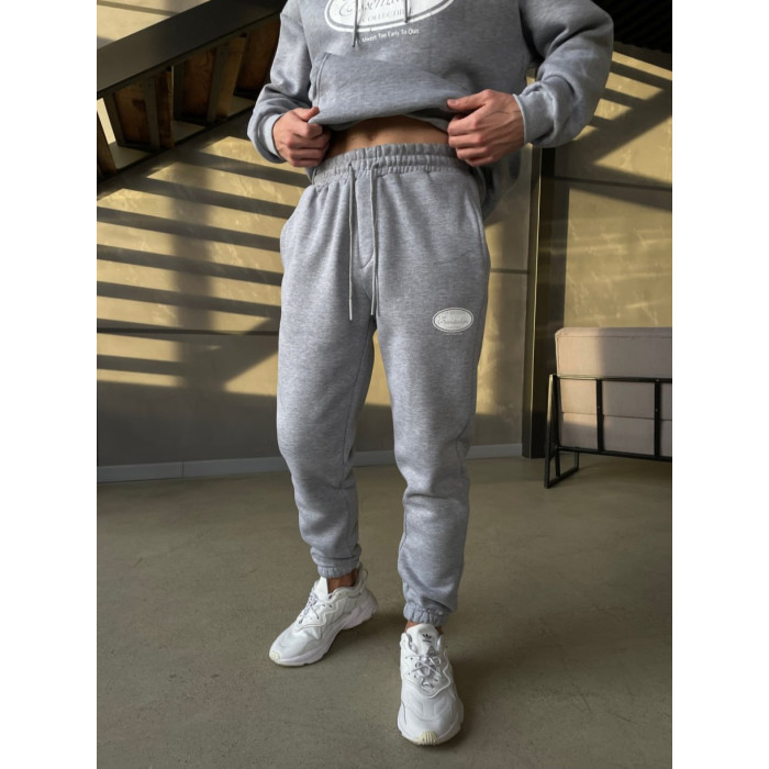Oversize костюм на флісі з принтом