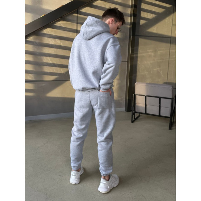 Oversize костюм на флісі з принтом