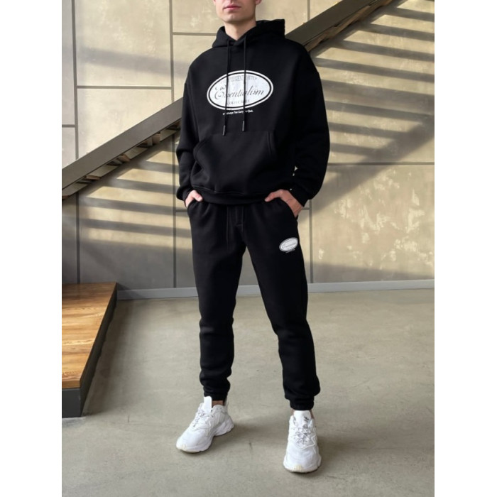 Oversize костюм на флісі з принтом