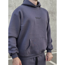 Oversize костюм на флісі з надписом
