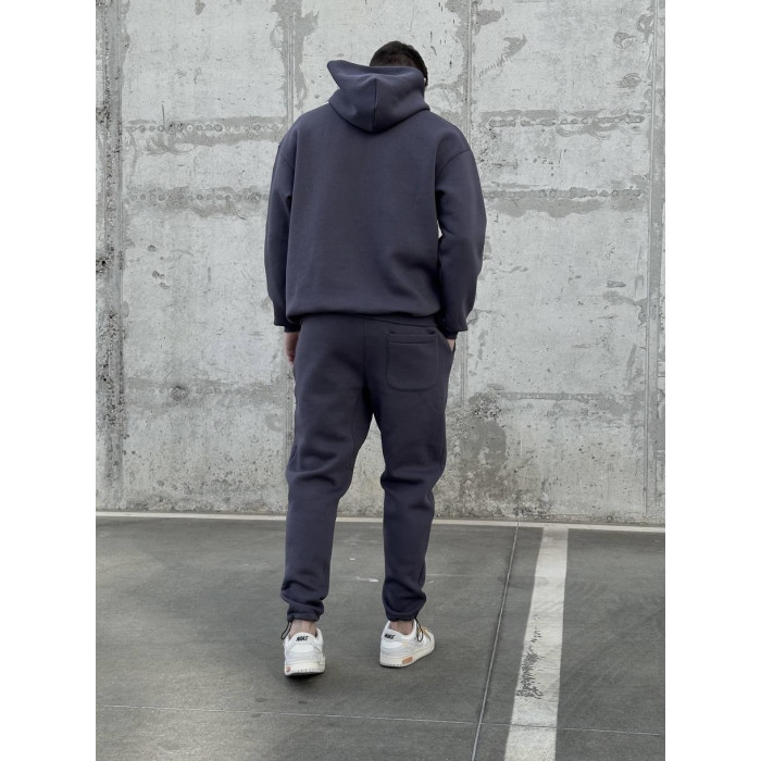 Oversize костюм на флісі з надписом