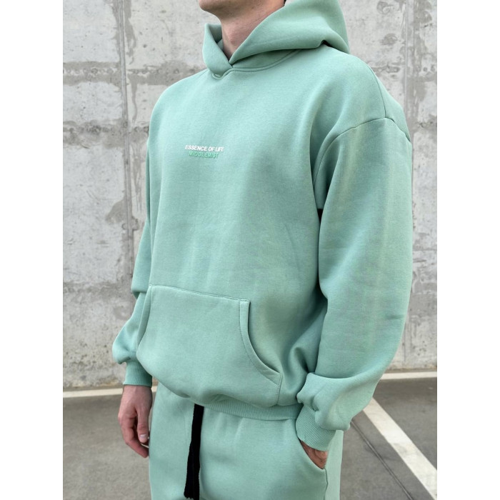 Oversize костюм на флісі з надписом