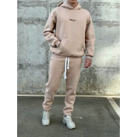 Oversize костюм на флісі з надписом