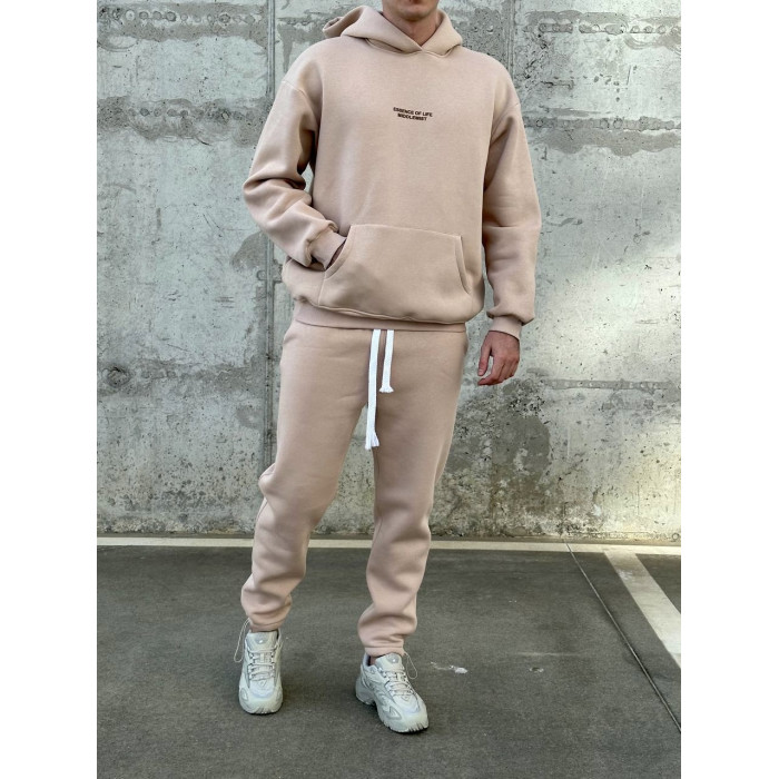 Oversize костюм на флісі з надписом