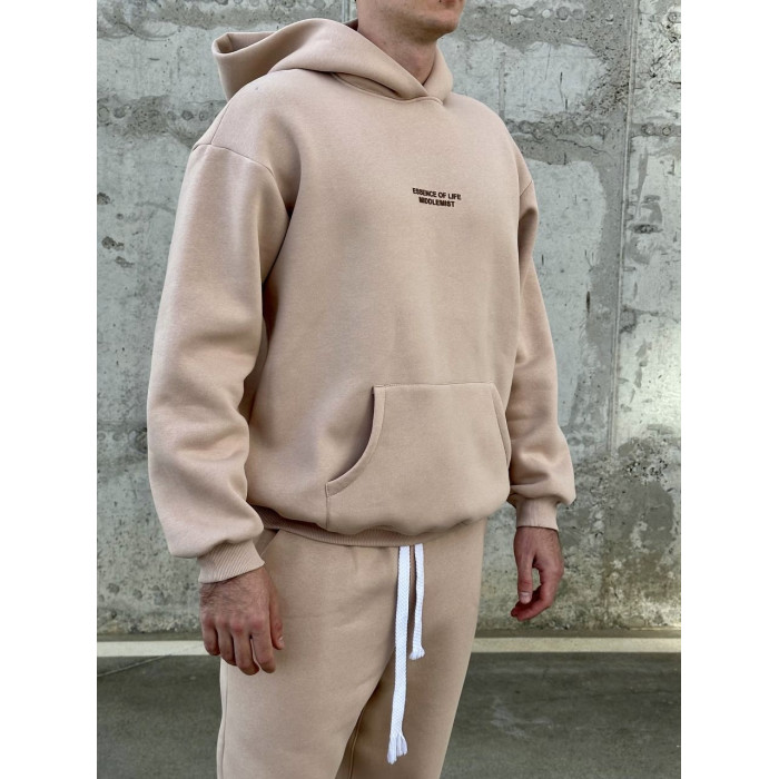 Oversize костюм на флісі з надписом