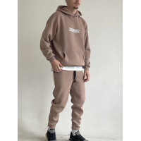 Oversize костюм на флісі з надписом