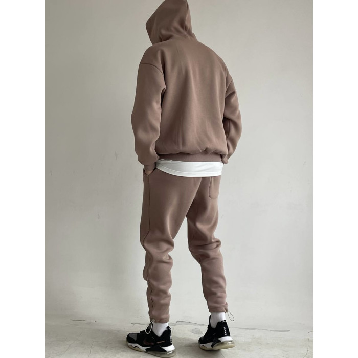 Oversize костюм на флісі з надписом