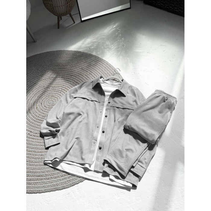 Замшевий oversize костюм