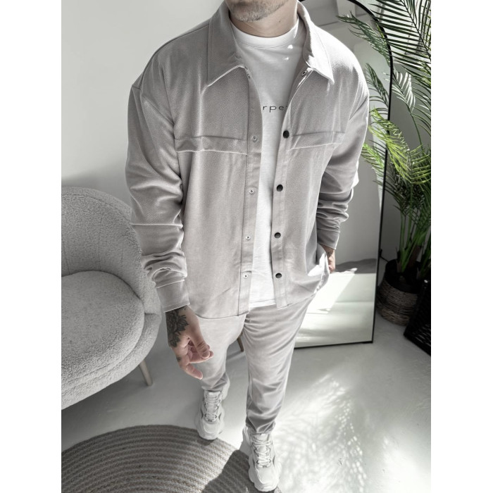 Замшевий oversize костюм