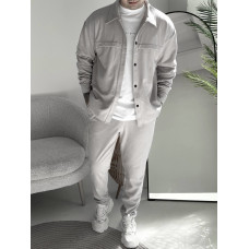 Замшевий oversize костюм
