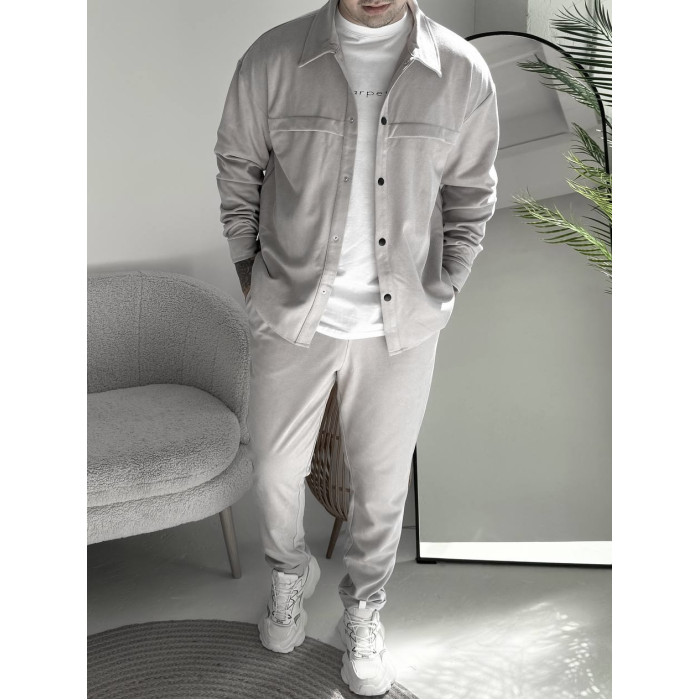 Замшевий oversize костюм