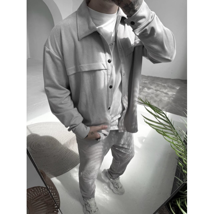 Замшевий oversize костюм