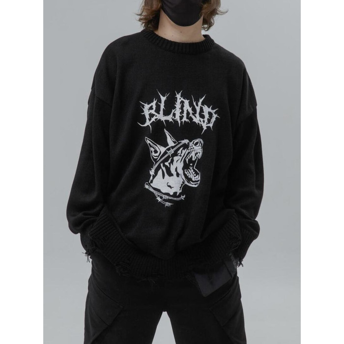Oversize светр з необробленим краєм