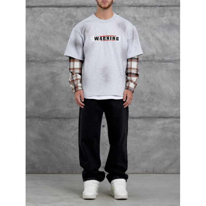 Oversize світшот з імітацією футболки
