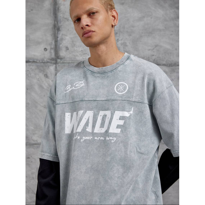 Oversize світшот з імітацією футболки
