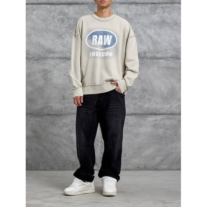 Oversize світшот з імітацією футболки