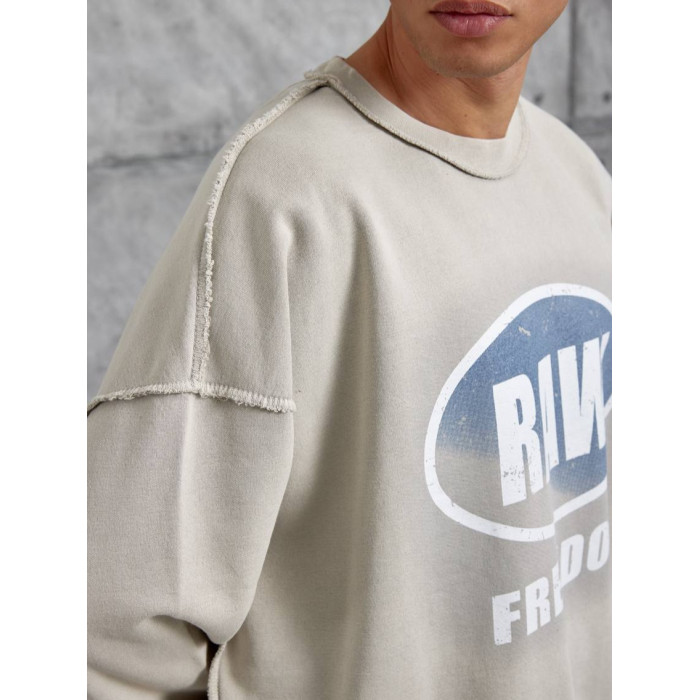 Oversize світшот з імітацією футболки