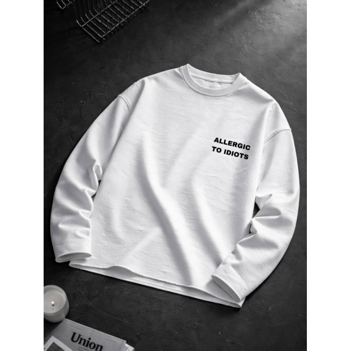 Oversize лонгслів з принтом