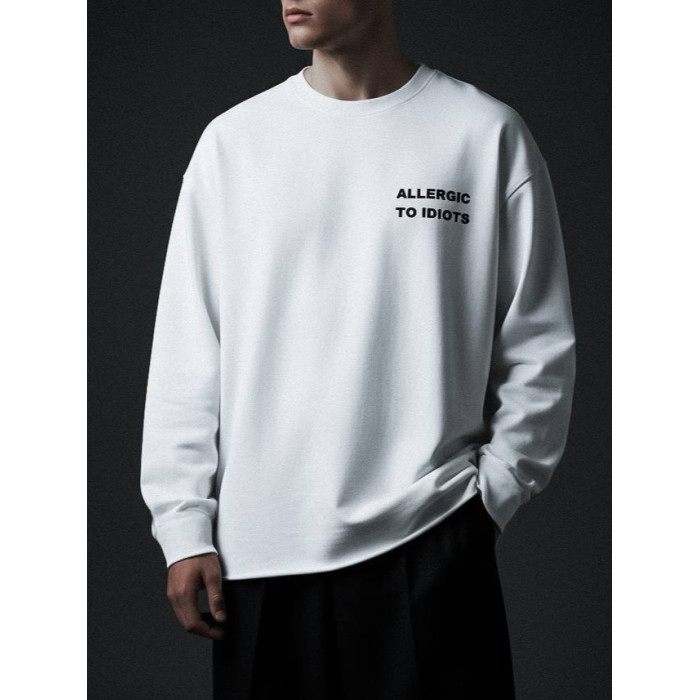 Oversize лонгслів з принтом