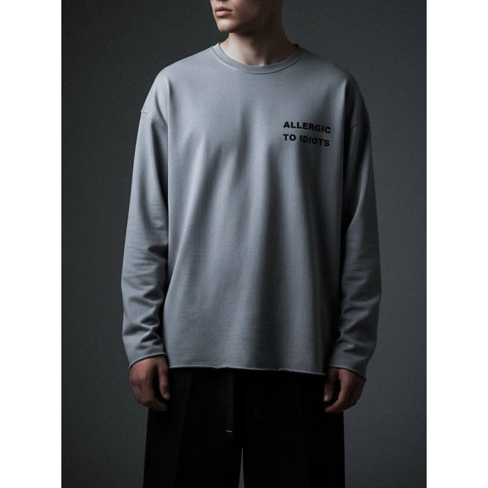 Oversize лонгслів з принтом