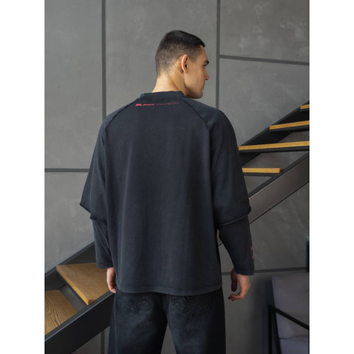 Oversize світшот з імітацією футболки