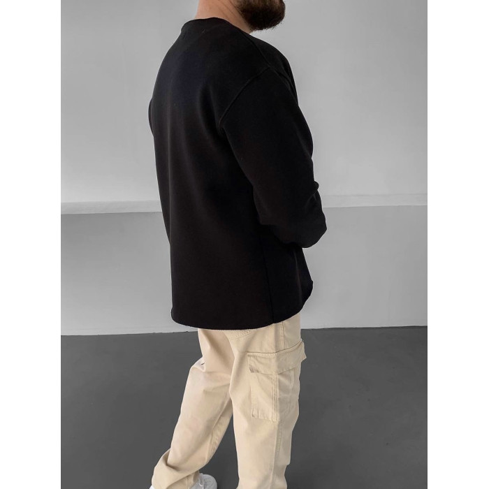 Oversize лонгслів з необробленим низом