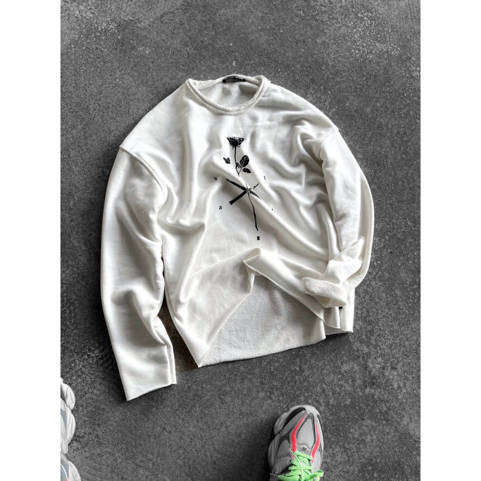 Oversize світшот з необробленим низом