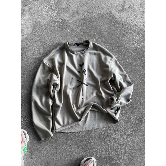 Oversize світшот з необробленим низом