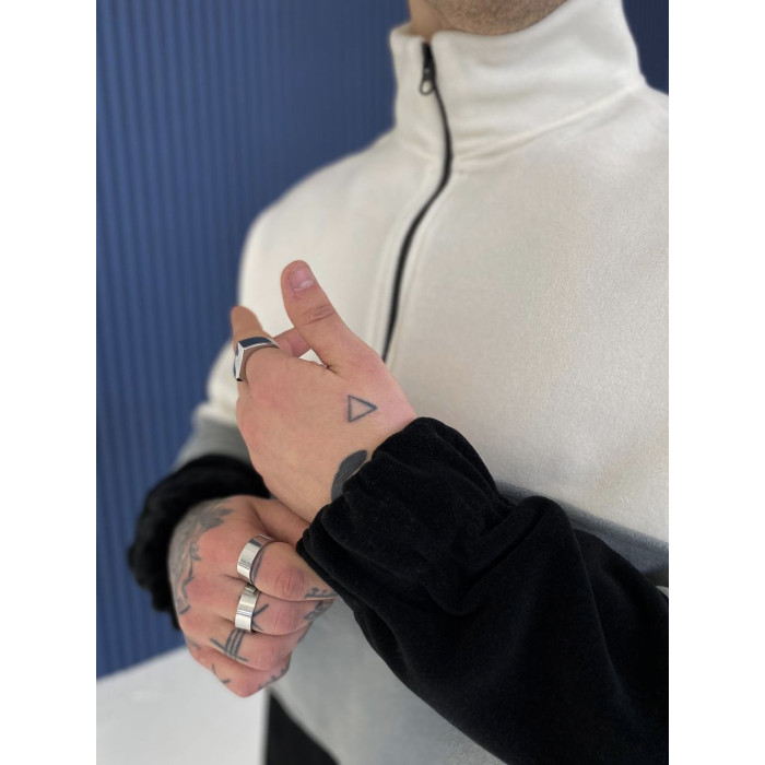 Плюшева oversize кофта із блискавкою