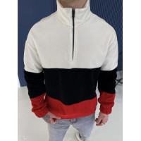 Плюшева oversize кофта із блискавкою