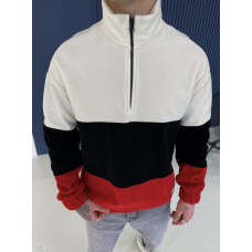 Плюшева oversize кофта із блискавкою