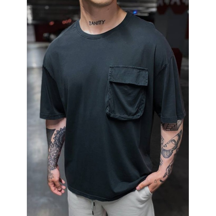Oversize футболка з кишенею